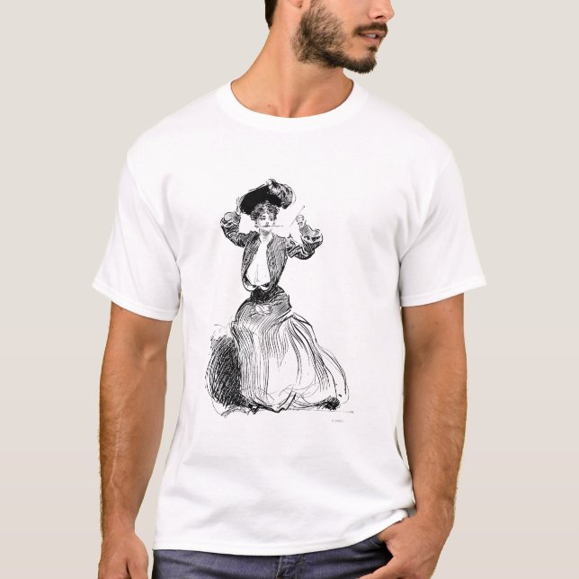 T-shirt Fille de Gibson avec Hat, 1904 (Devant)