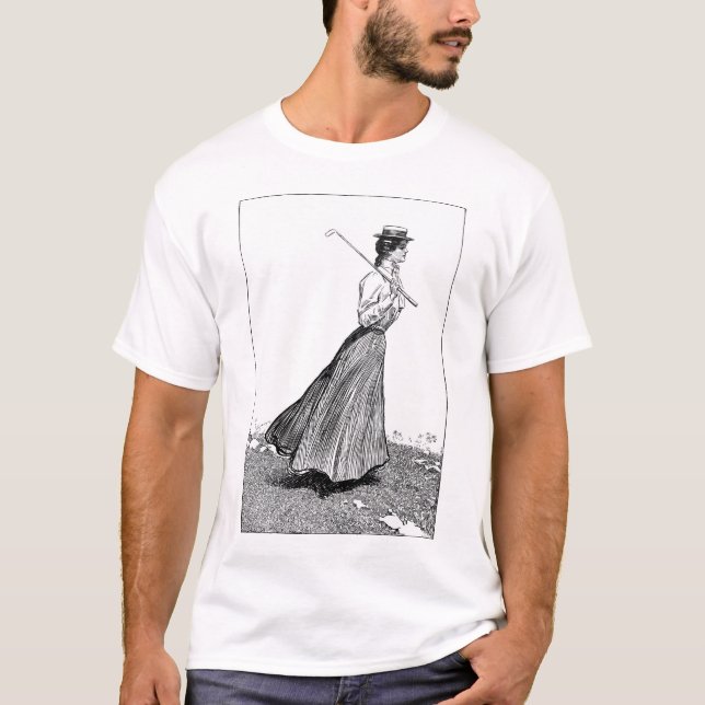 T-shirt Fille de Gibson avec le club de golf, 1899 (Devant)