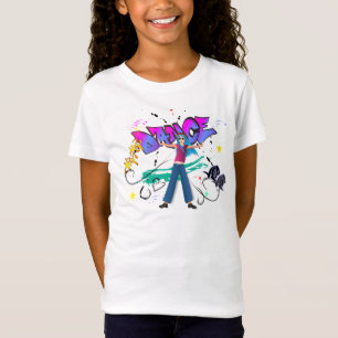 T-Shirt Fille de graffiti de hip hop