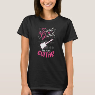 T-shirt Fille de guitare Guitare électrique Guitare acoust