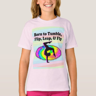 T-SHIRT FILLE DE GYMNAST EN FLIPPING