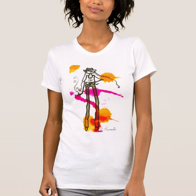 T-shirt fille de hippie (Devant)