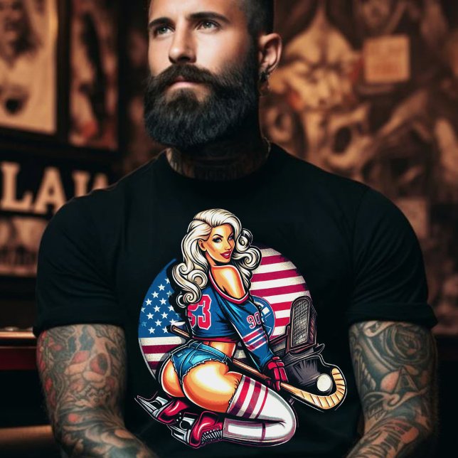 T-shirt Fille de hockey chaud (Créateur téléchargé)
