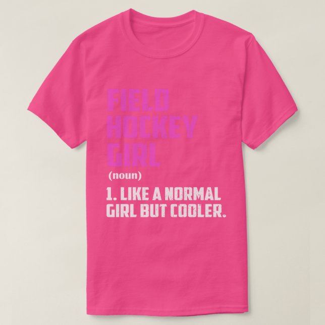 T-shirt Fille De Hockey De Champ Comme Une Fille Normale M (Design devant)