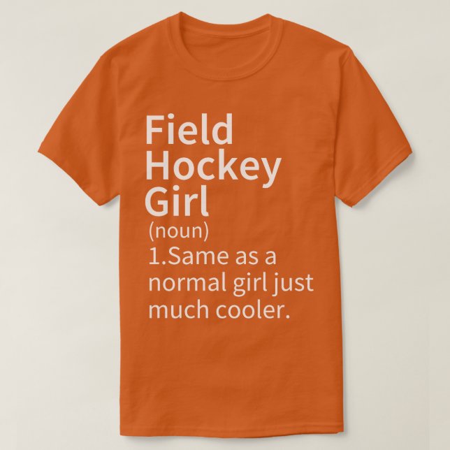T-shirt Fille de hockey sur gazon Définition 1 (Design devant)