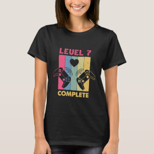 T-shirt Fille de joueur mignonne Niveau 7 complet 7ème ann
