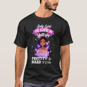 T-shirt Fille de juillet est papillon Jolie à voir Diffici