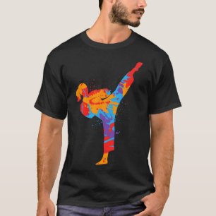 T-shirt Fille de karaté Arts martiaux colorés Enfants Femm