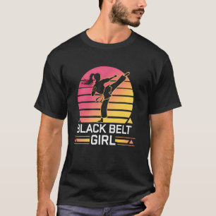 T-shirt Fille de karaté ceinture noire Arts martiaux Entra