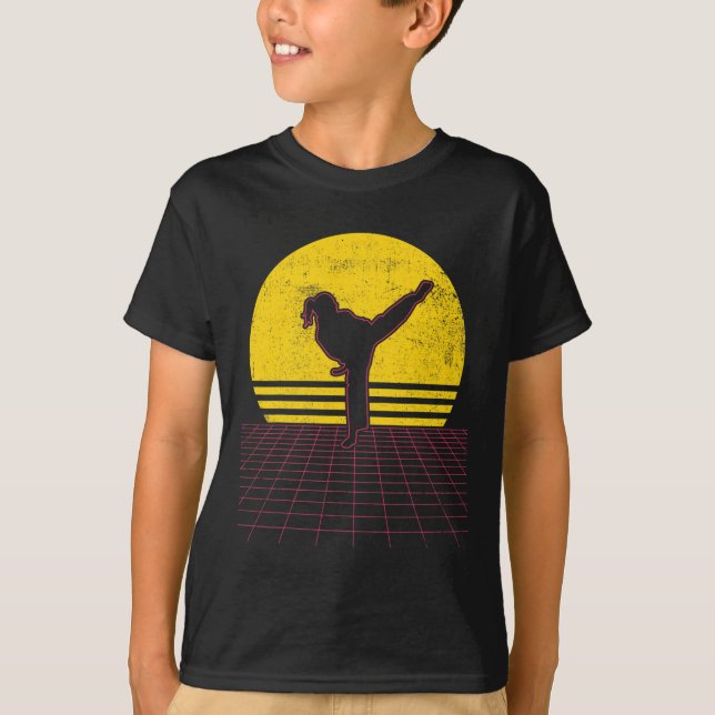 T-shirt Fille de karaté vintage  (Devant)