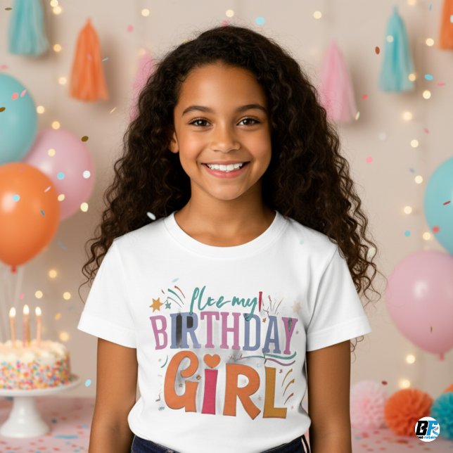 T-Shirt Fille de la fête de naissance (Créateur téléchargé)