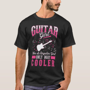 T-shirt Fille de la guitare Guitare électrique Guitare aco
