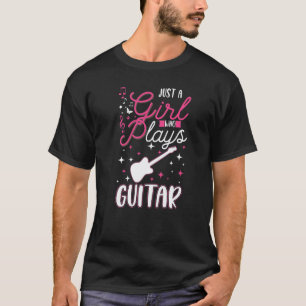 T-shirt Fille de la guitare Guitare électrique Guitare aco