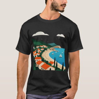 T-shirt Fille de la mer et de la plage