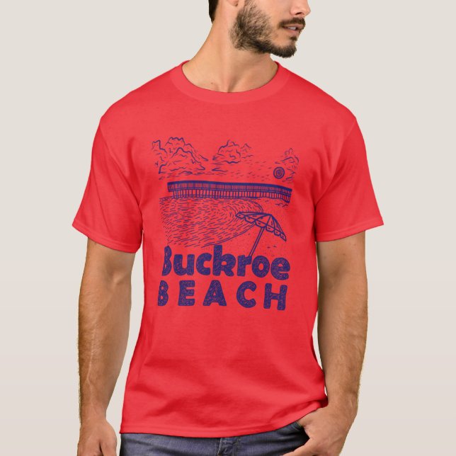T-shirt Fille de la plage de Buckroe (Devant)