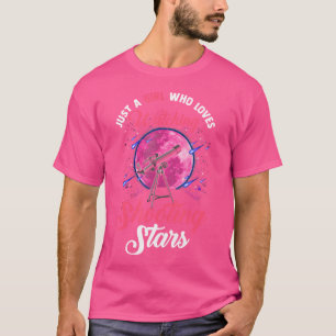 T-shirt Fille de la pluie de météores contemplant les étoi