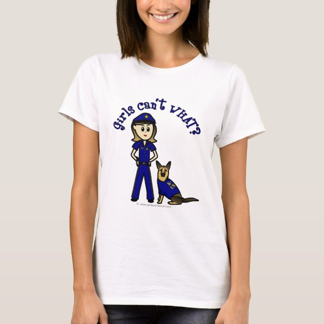 T-shirt Fille de la police K9 (Devant)
