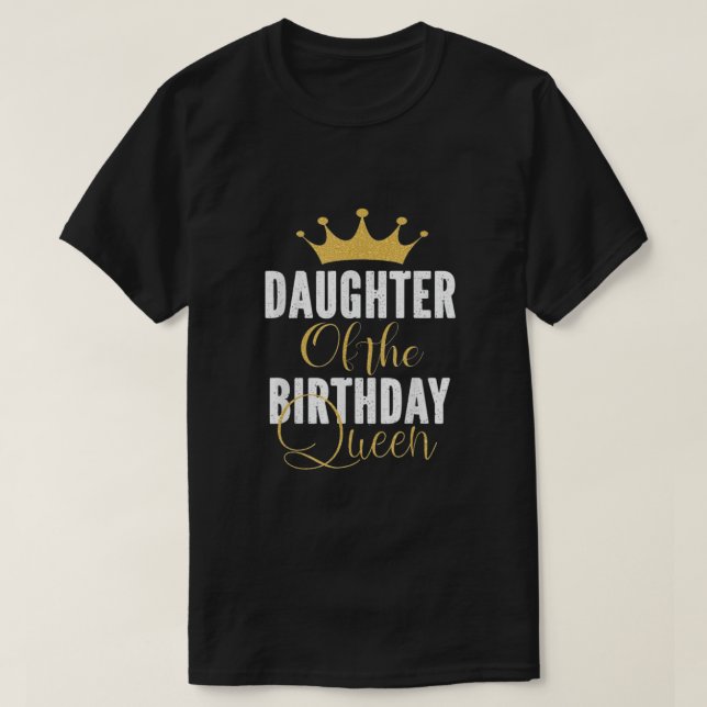 T-shirt Fille De La Reine D'Anniversaire (Design devant)