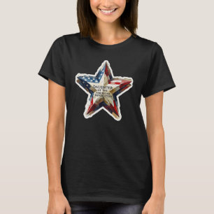 T-shirt Fille de la Révolution Américaine star peinture ar