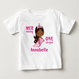 T-shirt fille de la Sirène afro-américaine Unicorn
