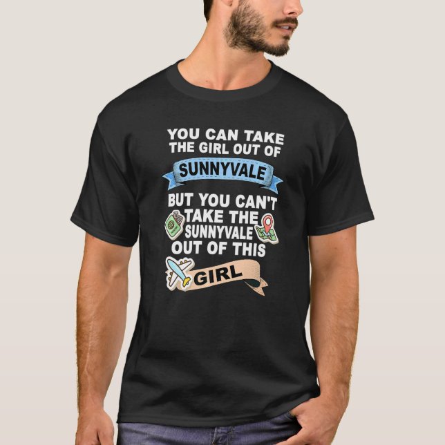 T-shirt Fille de la ville de Sunnyvale (Devant)