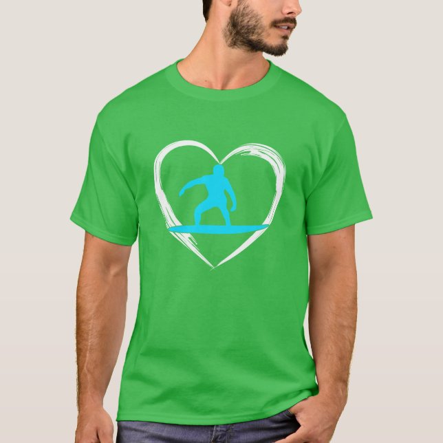 T-shirt fille de l'amour de surf (Devant)