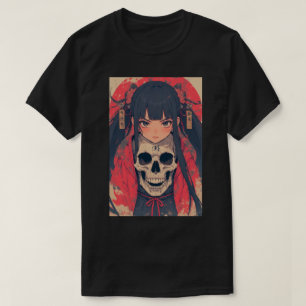 T-shirt Fille de l'anime japonais Skull Note Death 01