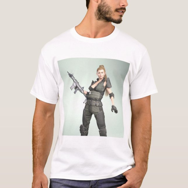 T-shirt Fille de l'armée 4 - Impression d'art (Devant)