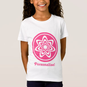 T-Shirt Fille de l'explosion florale, rose