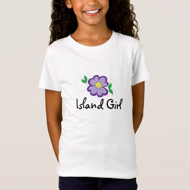 T-Shirt Fille de l'île florale (Devant)