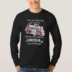 T-shirt Fille de Lincoln Carte d'embarquement Billet de vo