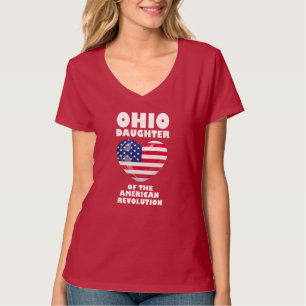 T-shirt Fille de l'OHIO de la Révolution américaine Patrio