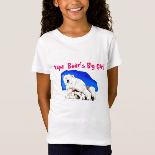 T-Shirt Fille de l'ours de papa la grande