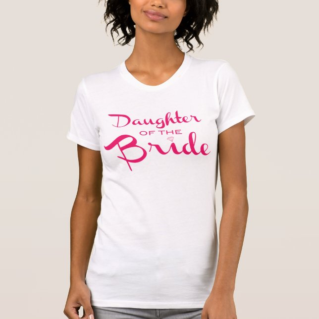 T-shirt Fille de mariée Tee rose (Devant)