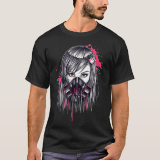 T-shirt Fille de Masque au gaz néon