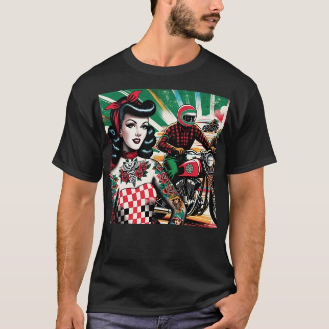 T-shirt Fille de moto (Devant)