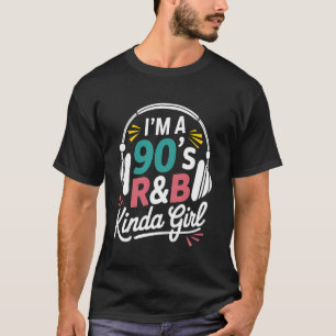 T-shirt Fille de musique RB des années 90 Casque audio Je