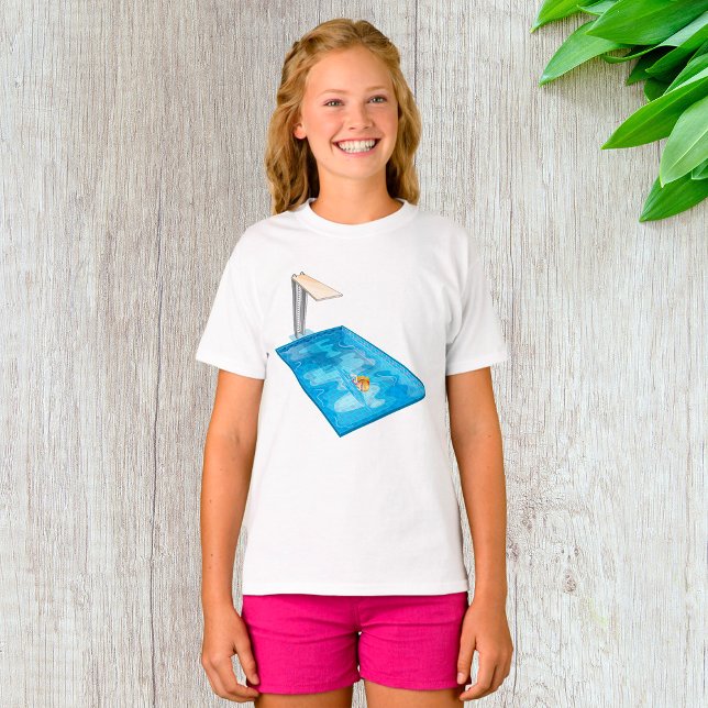 T-shirt fille de natation (Créateur téléchargé)