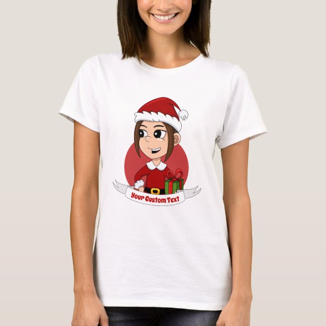 T-shirt fille de Noël (Devant)