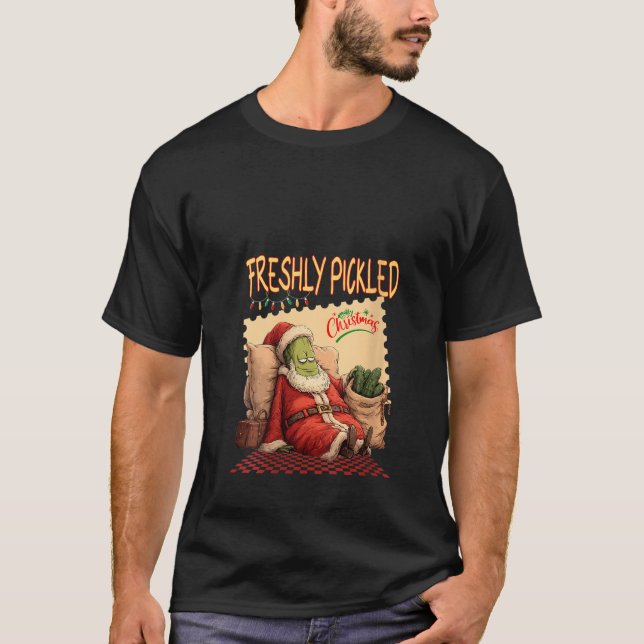 T-shirt Fille de Noël fraîchement collée Père Noël Funn (Devant)