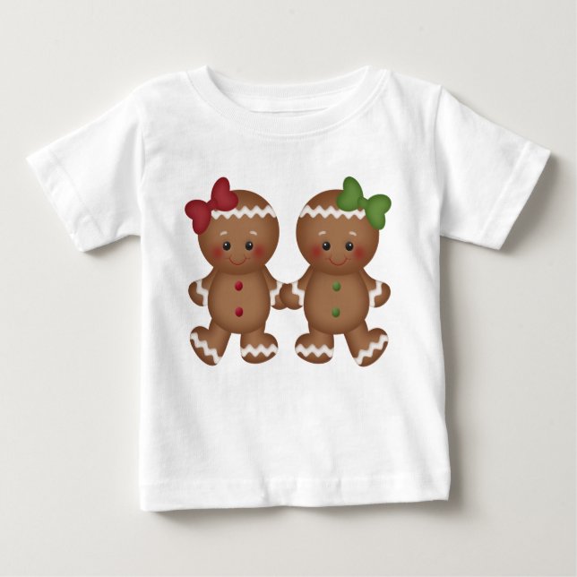 T-shirt fille de Noël Gingerbread (Devant)