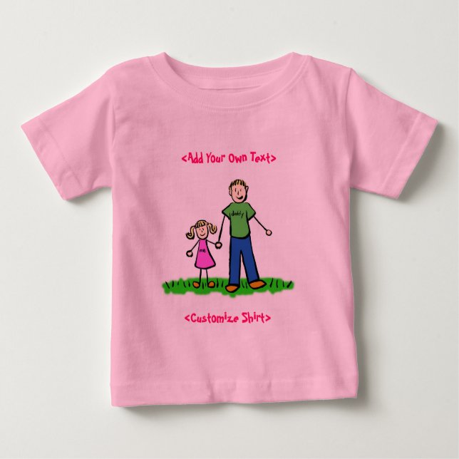 T-shirt fille de papa (blond) (Devant)