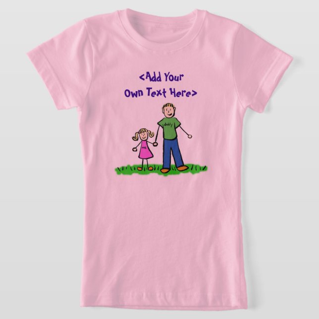 T-shirt fille de papa (blond) (Poser)