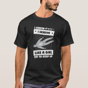 T-shirt Fille de parachutisme Ciel Parachutisme Surf Para