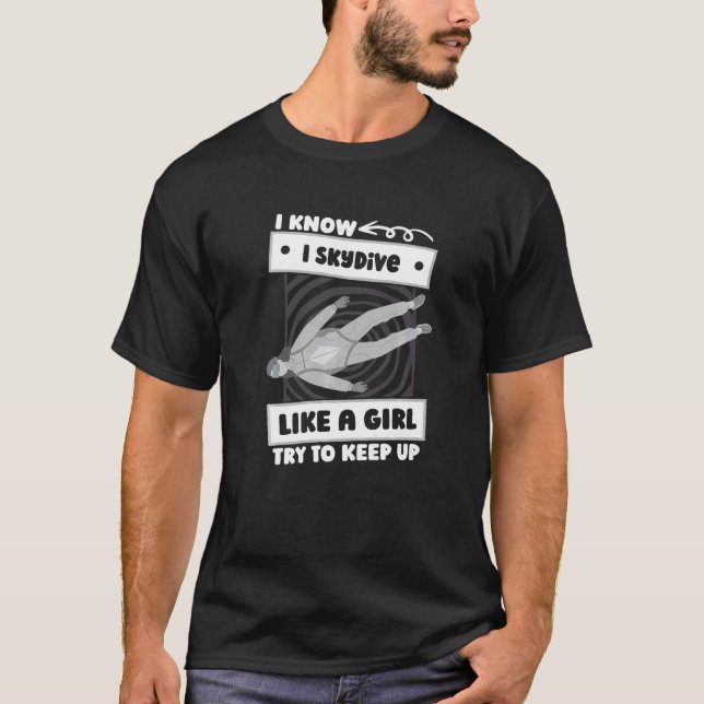T-shirt Fille de parachutisme Ciel  Parachutisme Surf Para (Devant)
