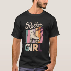 T-shirt Fille de patin à roulettes des années 80 Patins à
