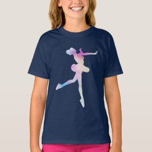 T-shirt Fille de patinage à l'eau colorée