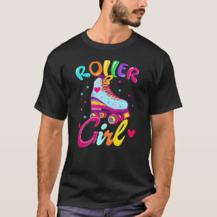 T-shirt Fille de patineuse de roller Girl Skating 70s 80s