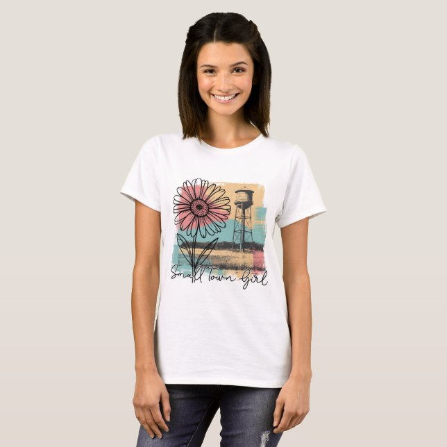 T-shirt Fille de petite ville (Devant entier)