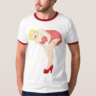 T-shirt Fille de pin-up blonde 2